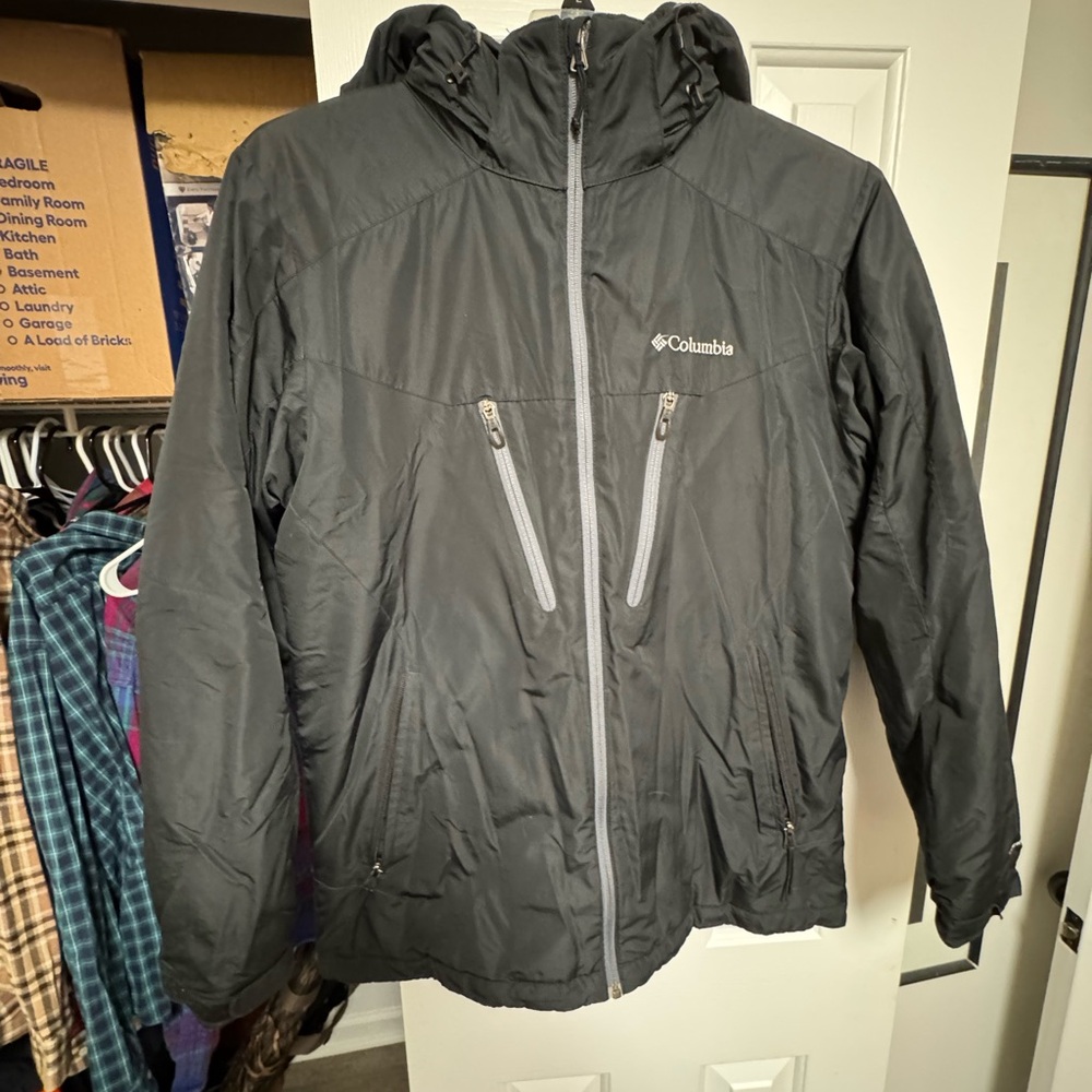 Columbia Black Hooded Jacket